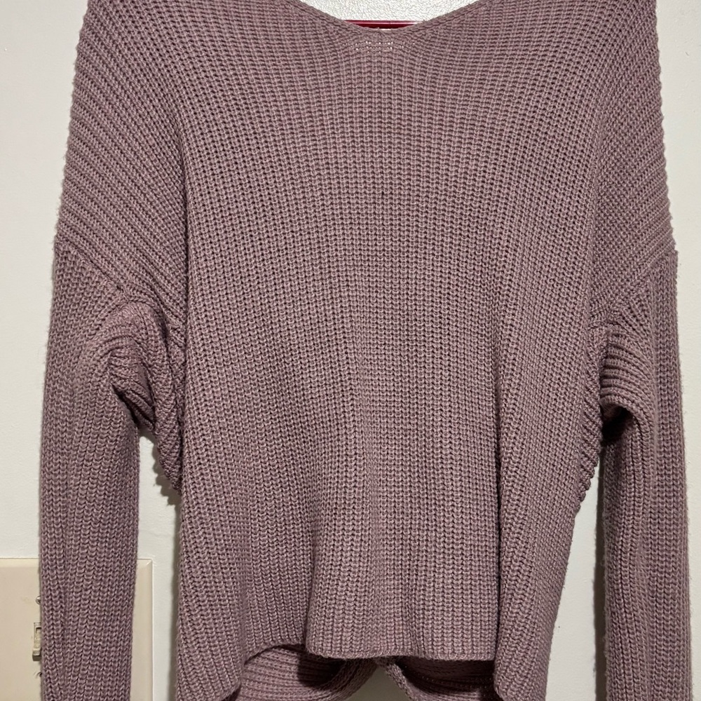 Miracle Women's Dusty Purple V-Neck Sweater